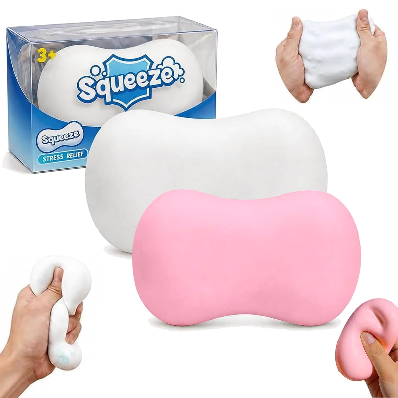 Crunchy Soap Squishy Toy, Slow Rising Squeeze Stress Ball, Soft Sensory Fidget Toy for Adults and Teens, Fun Stocking Stuffer, Party Favor and Gift