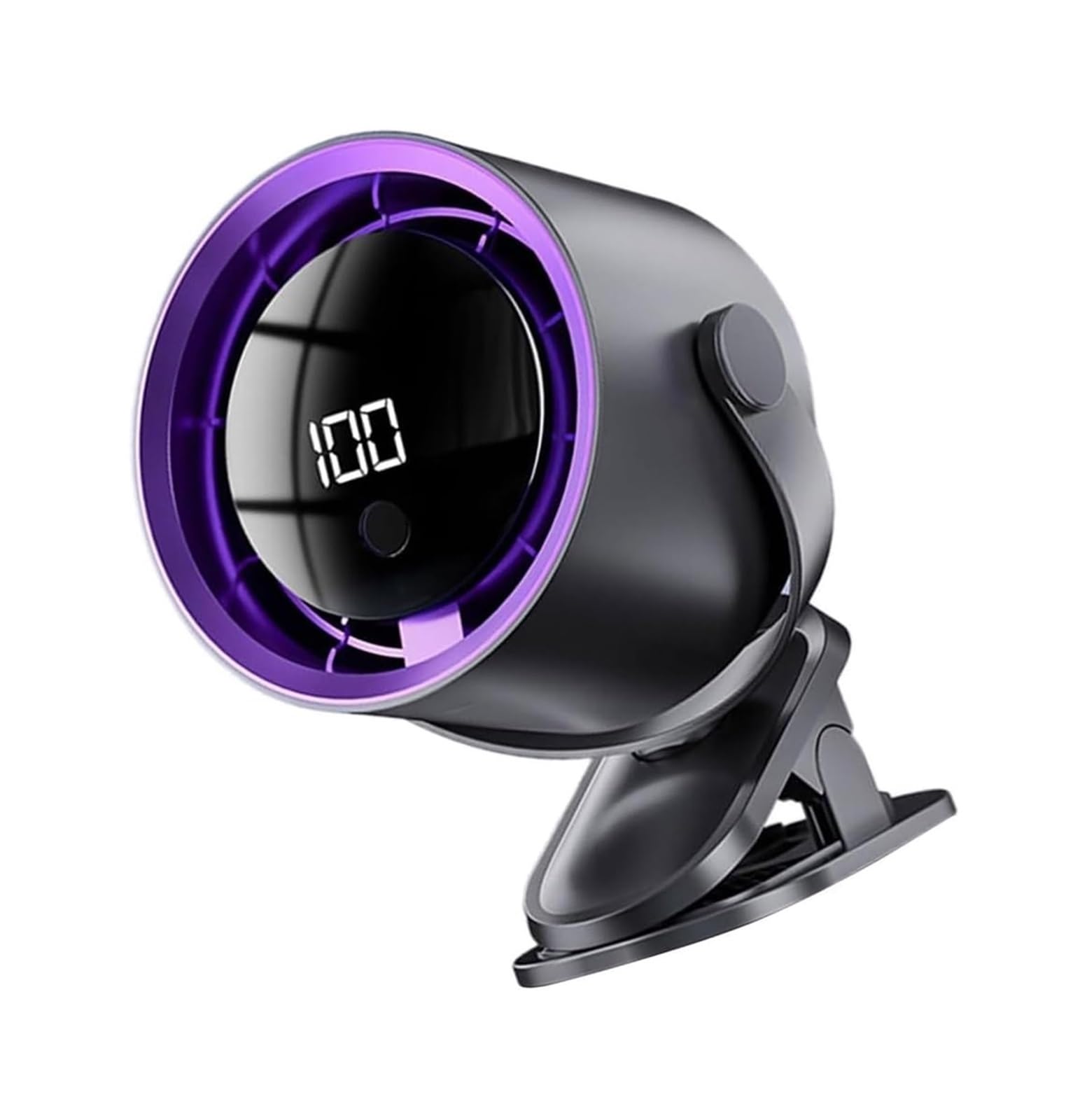 Ventilador pequeño para el cinturón y mesa, refrigeración portátil en ABS negro