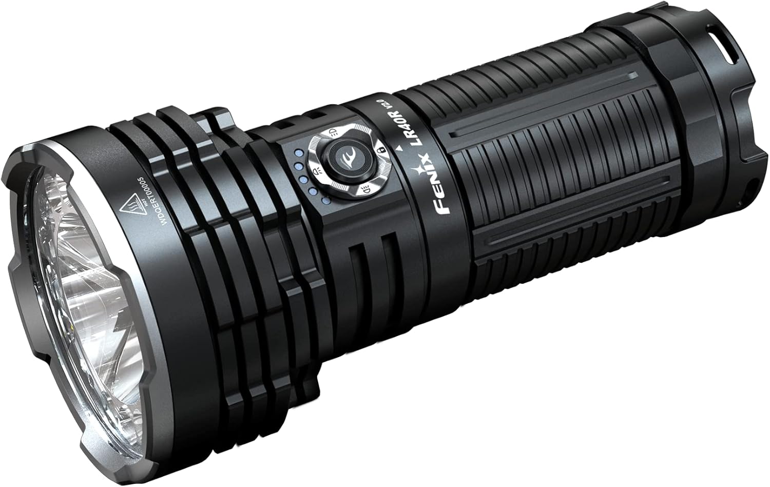 fenix LR40R v2.0, Rechargeable Long Range, Ultra Bright LED Searchlight Torch | 15,000 Lumens | 900m | 50 Hrs Max | Large Capacity Battery | Power Bank | IP68, Black