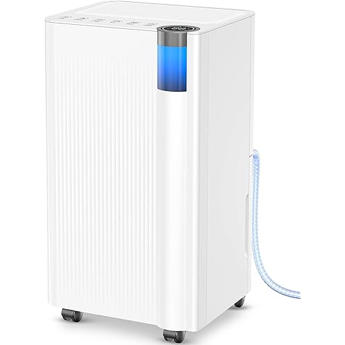 2500 Sq.Ft Dehumidifier for Basement with Drain Hose Max 34 Pints, Dehumidifiers for Home Large Room Bathroom Bedroom, 3 Modes, Smart Humidity Control, Auto Defrost, 24H Timer, Sleep Mode