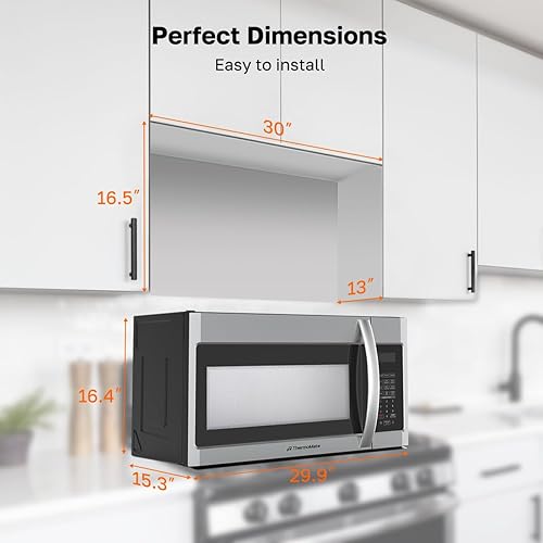 Vista 50 de Cajón de microondas integrado de 24 pulgadas, ThermoMate de 1.2 pies cúbicos, cajón de microondas con preajustes automáticos, 1000 vatios con 11