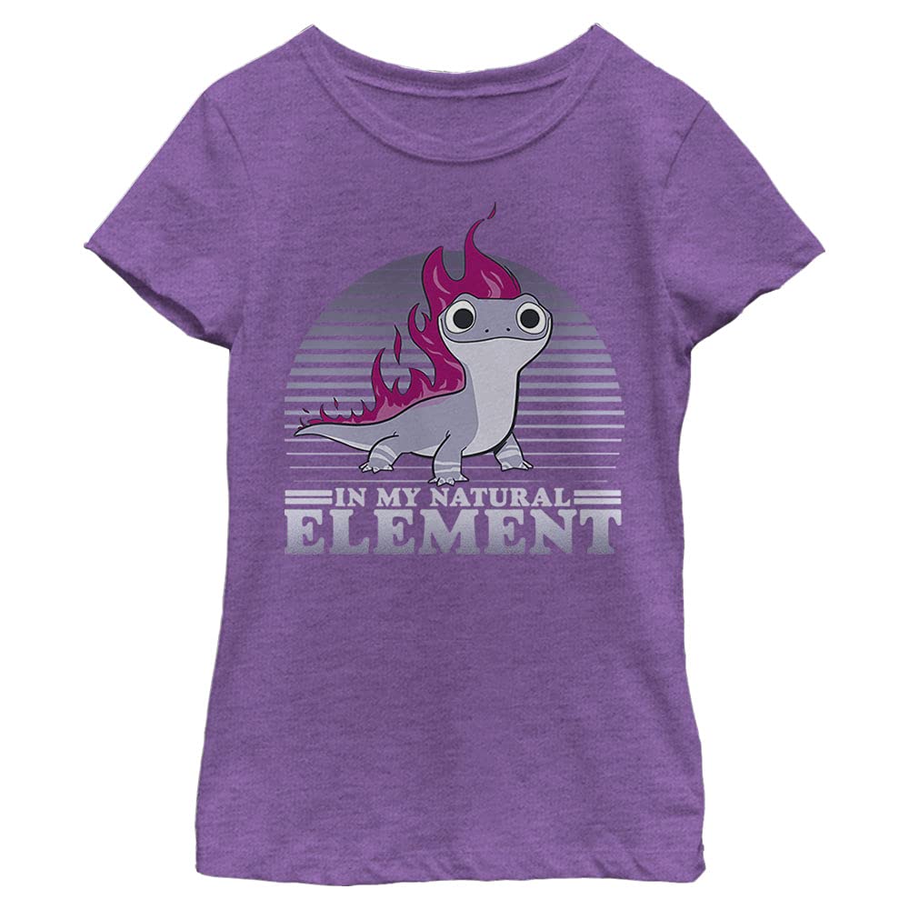 Element Flames T-Shirt pour Fille coupe Solid Crew col rond résistant