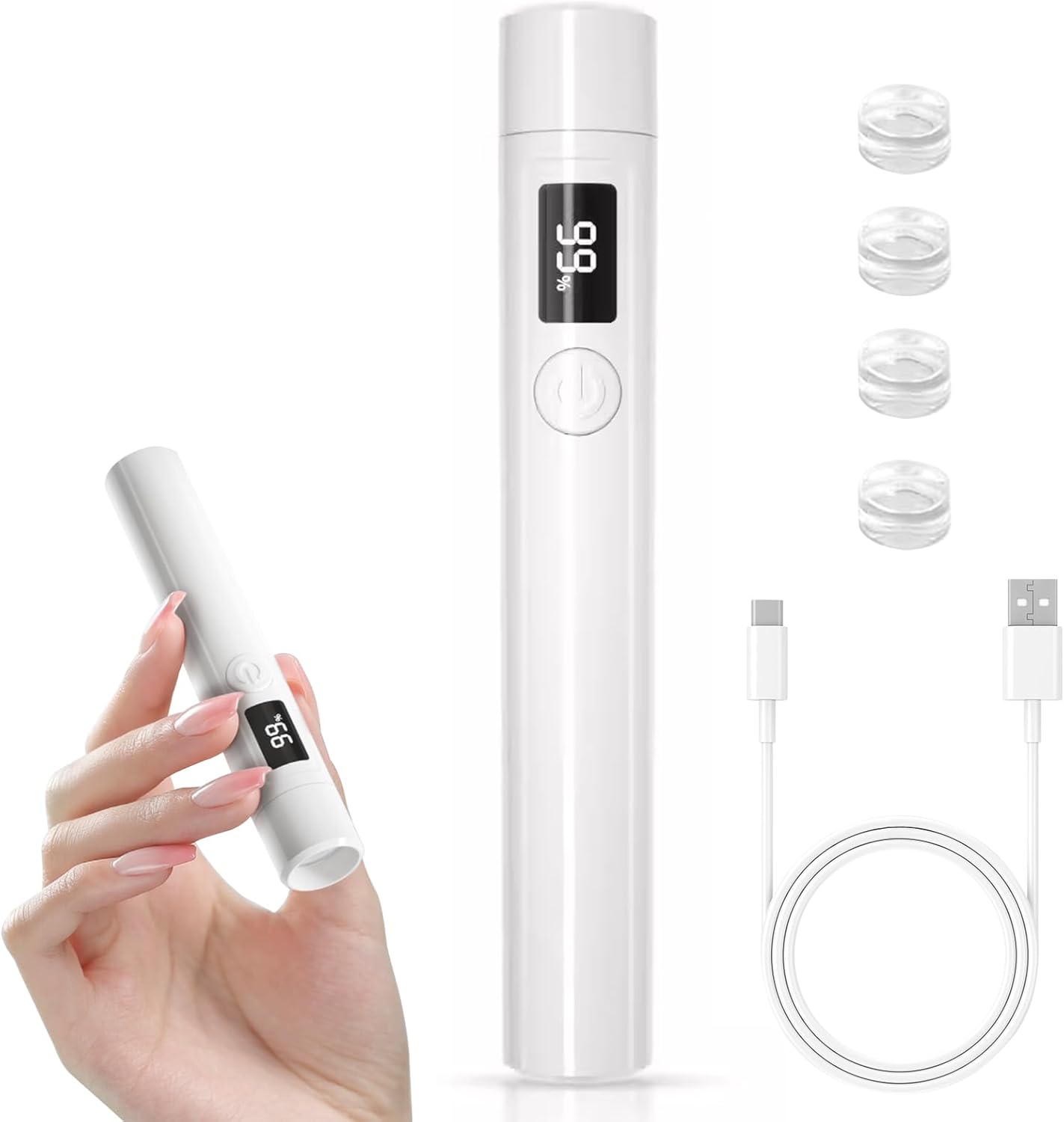 YdseozOA Mini-uv-lamp voor nagels, oplaadbare mini-uv-lamp voor nagels, 45 s/60 s tijdmodi, nageldroger met led-scherm en gelnagellamp, geschikt voor beginners in de thuiswerkerssalon YdseozOA Mini-uv-lamp voor nagels, oplaadbare mini-uv-lamp voor nagels, 45 s/60 s tijdmodi, nageldroger met led-scherm en gelnagellamp, geschikt voor beginners in de thuiswerkerssalon