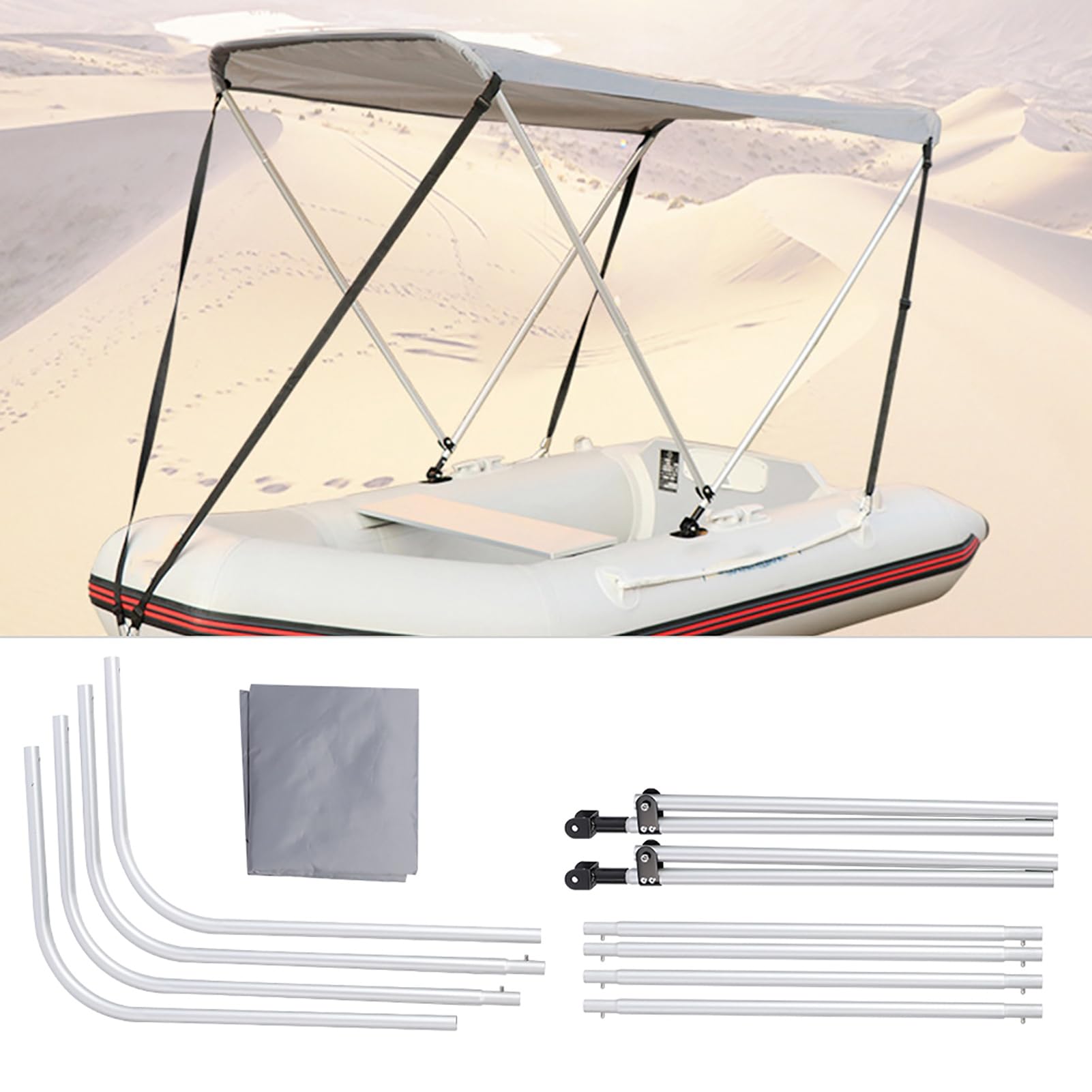 Changor Tendalino Parasole Barca,Gommone Gonfiabile,Kayak,Pesca,Ombrellone Alluminio,Protezione UV