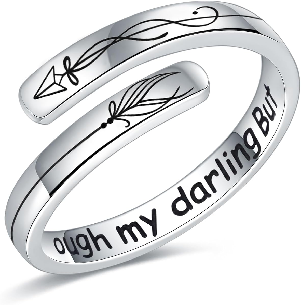 925 Sterling Silver Inspirational Rings for Women Hope Rings Encouragement Jewelry