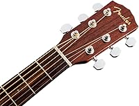 Vista 7 de Fender CD-60SCE Guitarra Acústica Eléctrica Dreadnought Cutaway Toda de Caoba, con sistema de pastilla y preamplificador Fishman, natural