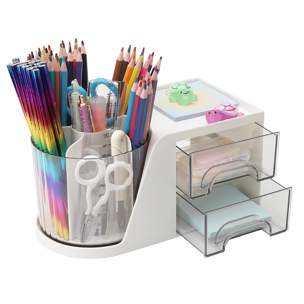 Zibuyu® White Study Table Organizer...