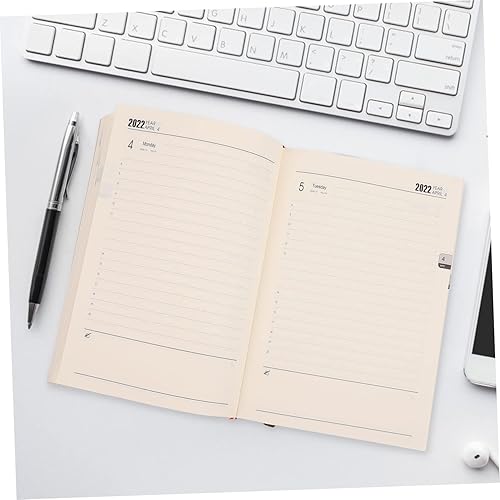 Miniatura 4 de MAGICLULU Agenda 2022, 2 unidades, para trabajo, oficina, cuaderno en blanco, citas, agenda semanal 2022, calendario duro 2022, agenda de