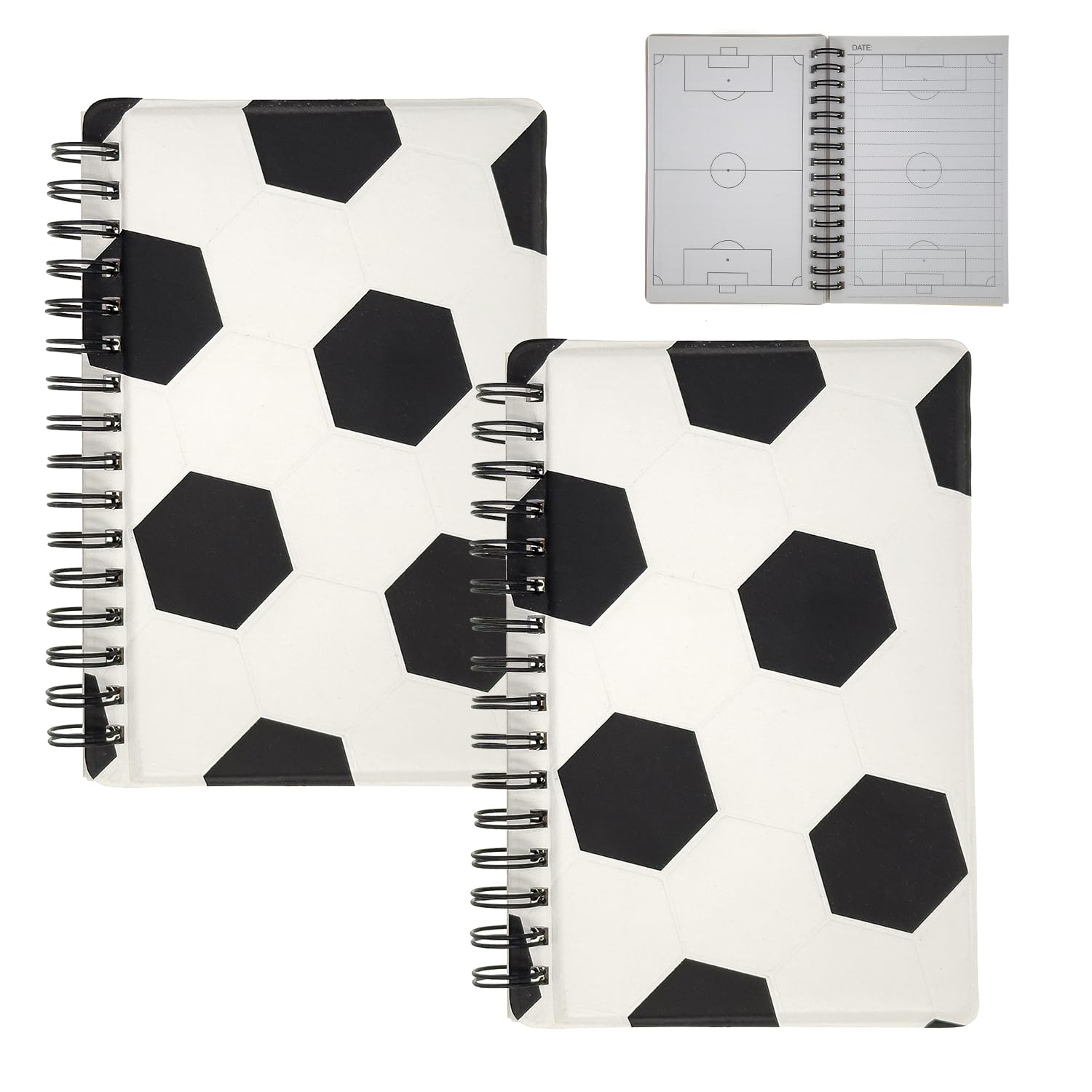 Carnet De Football 2 Pièces A6 100 Pages,Carnet De Notes Football Garçons, Carnet De Coach Football,Cadeau De Football Pour Garçons Fans De Football,Double Face Football Jour De Match Cahier Tactique