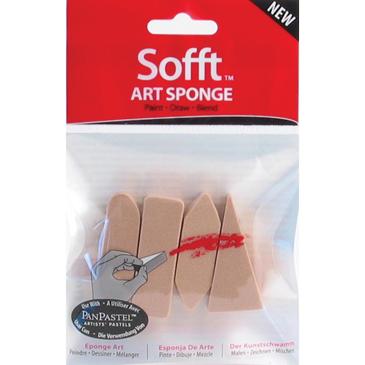 PANPASTEL Sofft Tools, Flesh, 1 to 4, Set of 4 Pieces