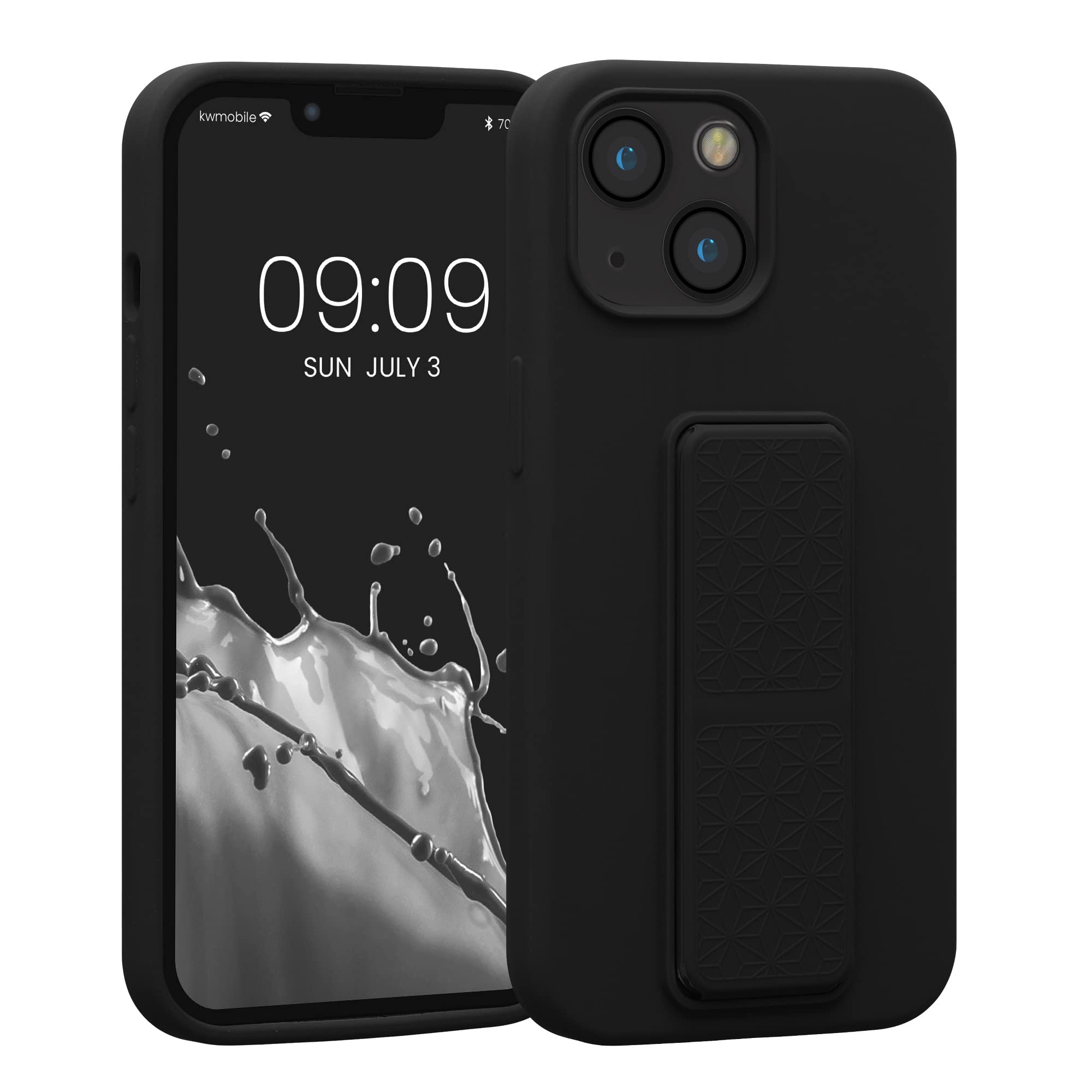 Kwmobile Cover Silicone TPU Per IPhone 13 Mini - Custodia Posteriore Sottile E Antiscivolo - Colore Nero