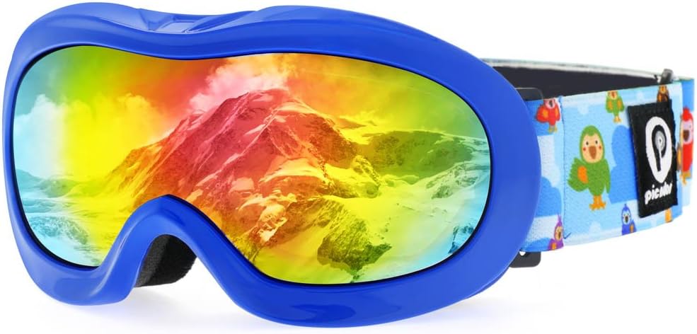 PP PICADOR Ski Goggles Snow Goggle for Kid Boy Girl with OTG Anti-Fog Len