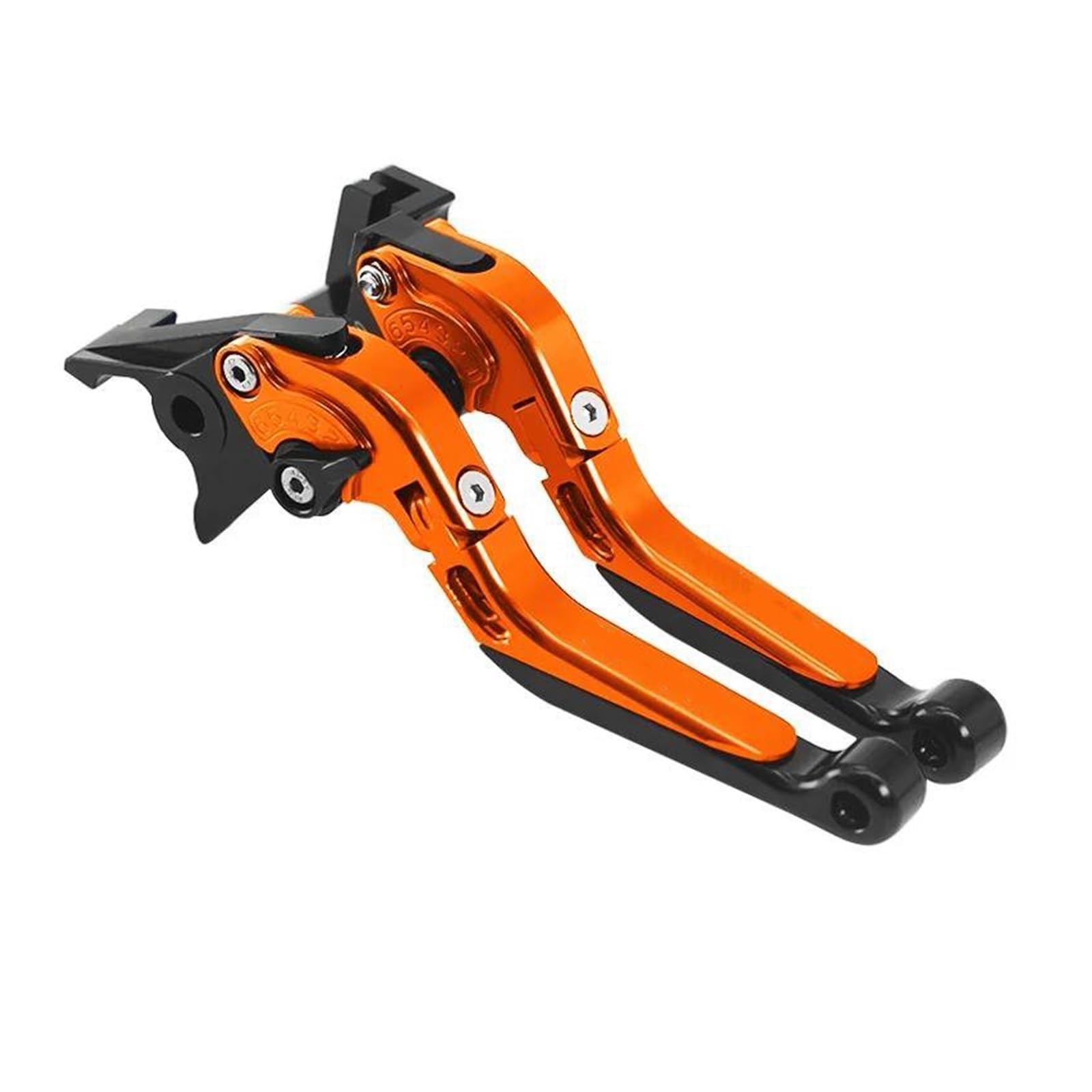 USQBUZHHK Brake Clutch Lever Motorcycle Adjustable Extensible Brakes Clutch Levers Handle Bar for Techmax TMAX530 SX DX TMAX560 TMAX 500 530 560(Orange)