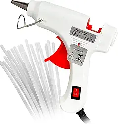 Kit De Pistola De Cola Quente 20w Liga E Desliga Bivolt + 10 Bastões 7MM