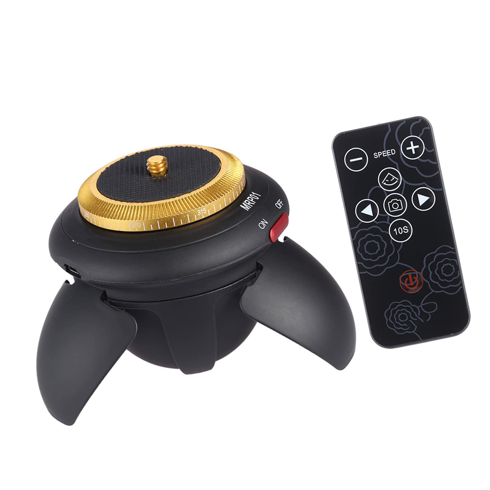 Tête panoramique électrique rotative 360° pour perche selfie smartphone caméra action trépied appareil photo reflex