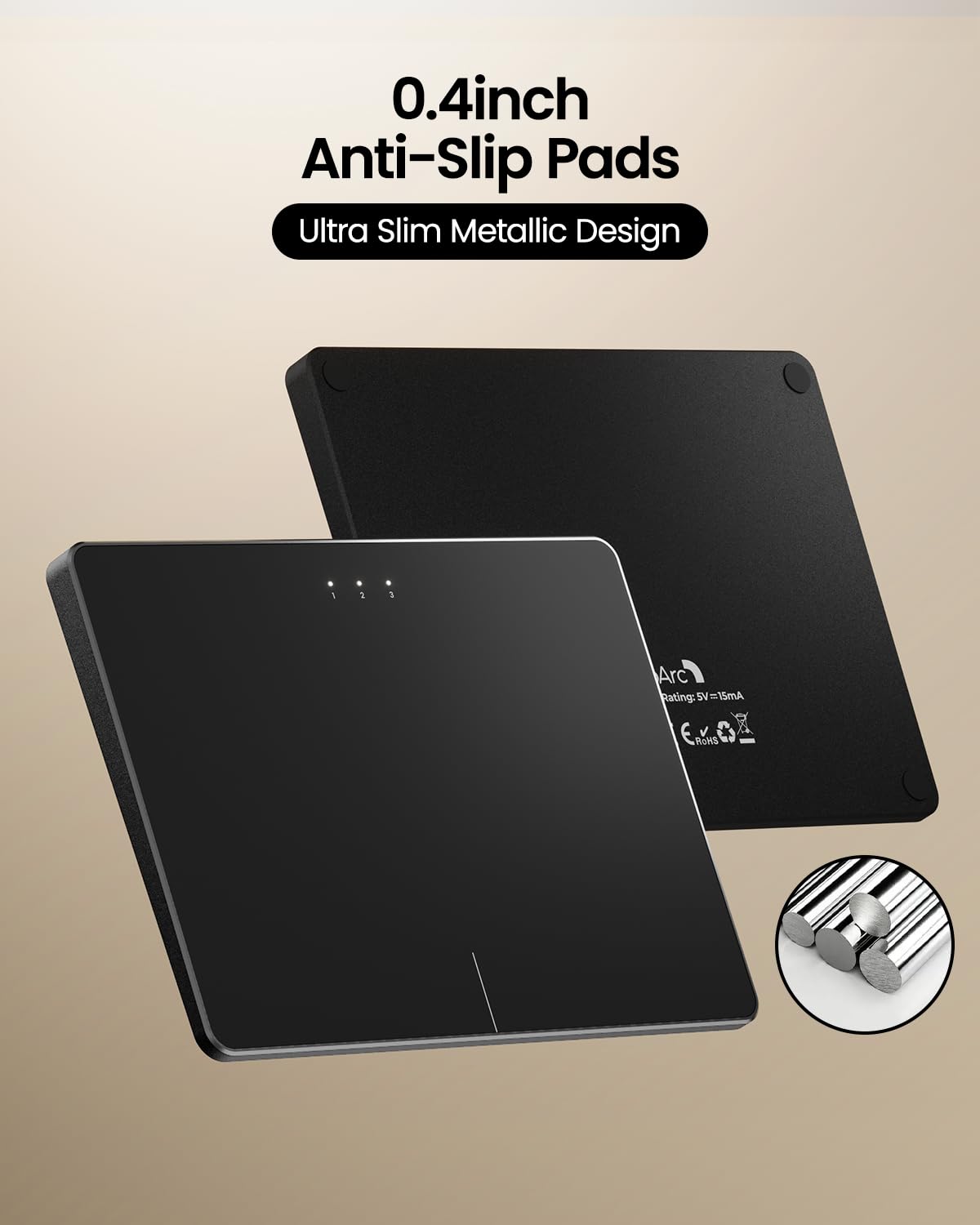 ProtoArc Trackpad Wireless T1 Plus Per Windows 10/11 – Bluetooth, Multi-gestura, Ricaricabile USB-C, Per PC E Laptop (non Per Mac)