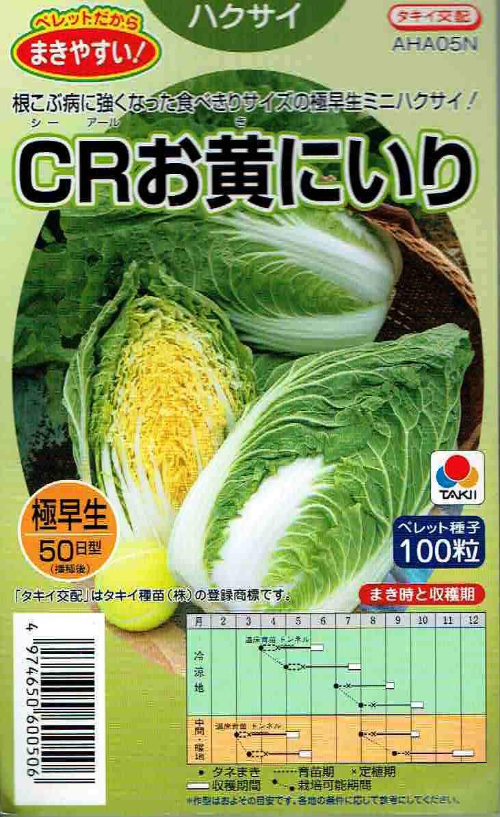 Amazon.co.jp: タキイ種苗 ミニハクサイ CRお黄にいり ペレット種子