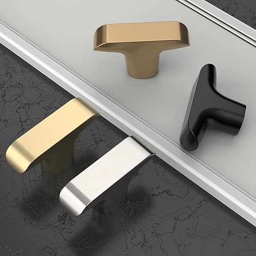 Miniatura 2 de Amerdeco Paquete de 10 pomos de latón antiguo para gabinetes de cocina de 2 pulgadas (1.969 in), pomos para cajones de tocador, perillas y tiradores