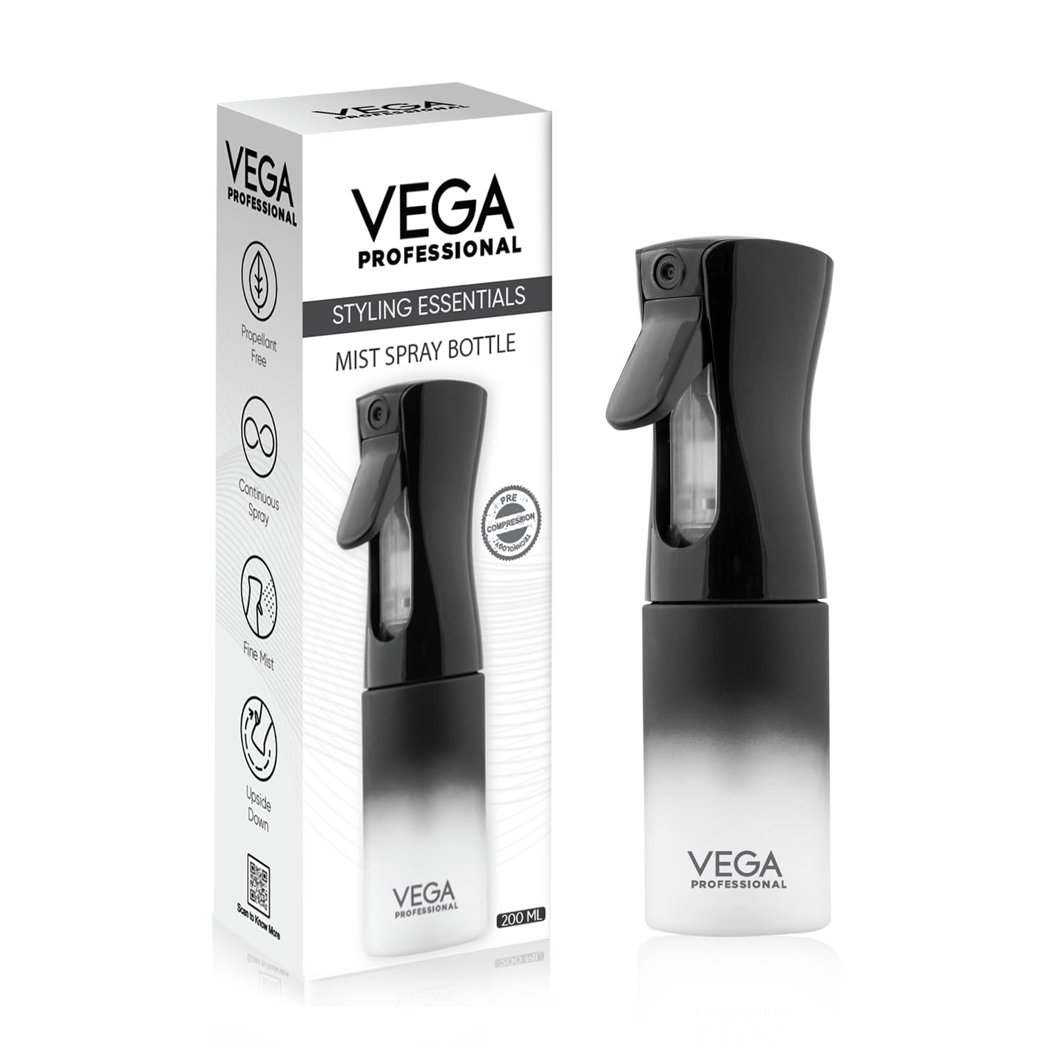Vega Professional Mist Spray Bottle for Hairstyling, Cleaning, Salons Empty Spray Bottle, 200 ml, (VPHSB-02)-picture-35