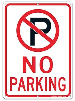Amazon.co.jp: No Parking Sign シンボルサイン付き 14 x 10