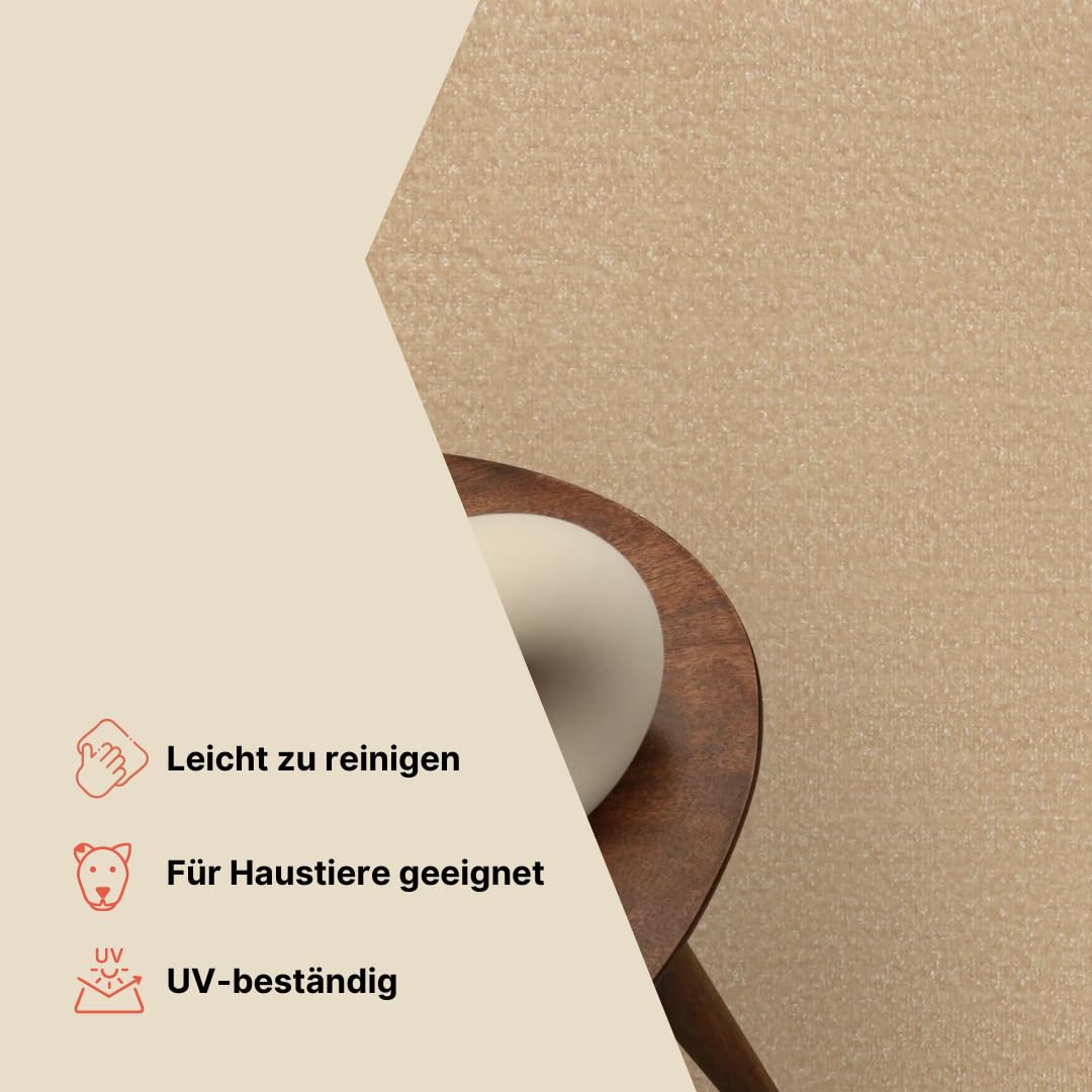 TAPISO Mono Läufer Teppich Kurzflor Indoor Outdoor UV-beständig Hellgrau Einfarbig Wohnzimmer Schlafzimmer Kinderzimmer Modern Design ÖKO-TEX 70 x 300 cm