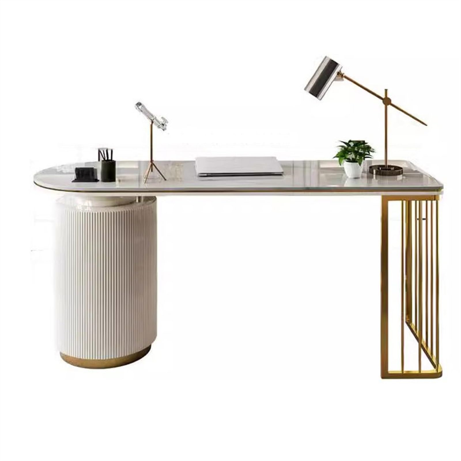 Biurko komputerowe Lekkie luksusowe biurko komputerowe, biurowe, nowoczesne minimalistyczne do pisania, konsultacyjne i krzesło Stacje robocze(200 * 70 * 75cm)