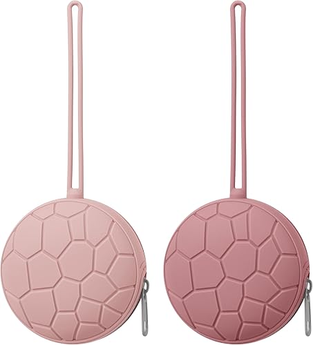 Paquete de 2 fundas de silicona para chupón, sin BPA, soporte de silicona para bebés recién nacidos para niños y niñas, funda portátil de silicona