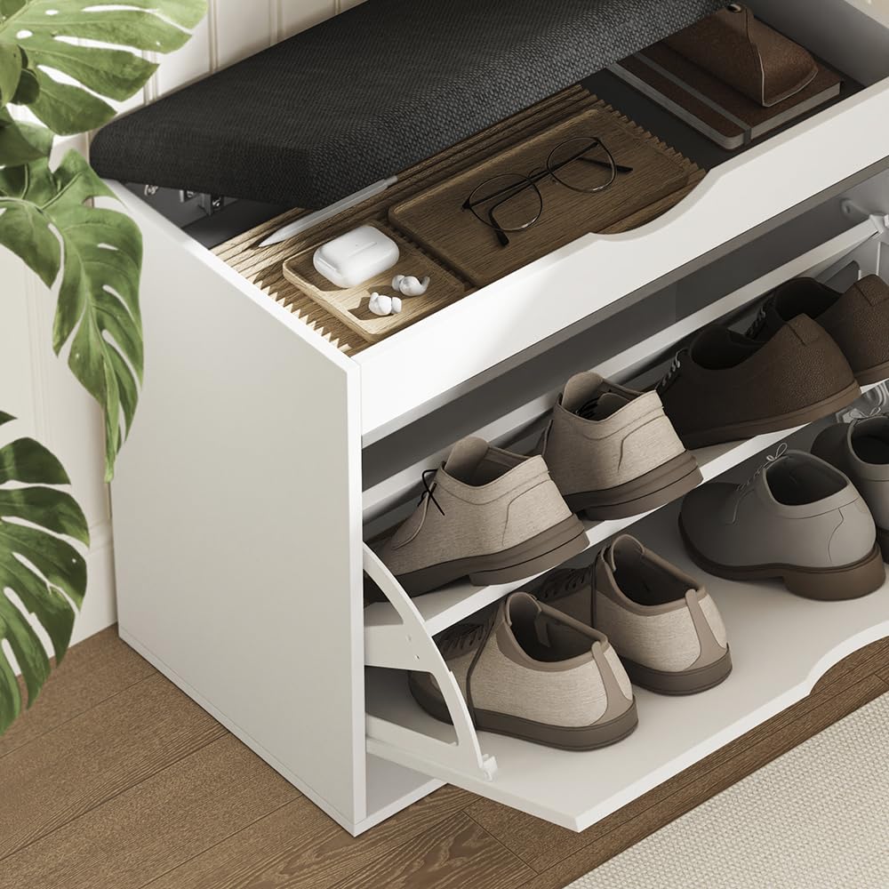 Vicco Schuhbank Schufy, Weiß, 60 x 51 cm