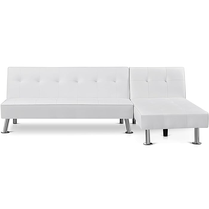 Buy Yaheetech Convertible Sectional Sofa Couch Modern Faux Leather