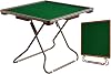Mahjong Table,Mahjong Table Foldable, Square 4 Player Card Game Table With Cup Holders & Drawer, Portable Folding Mahjong Table,For Camping Picnic Party RoseGold