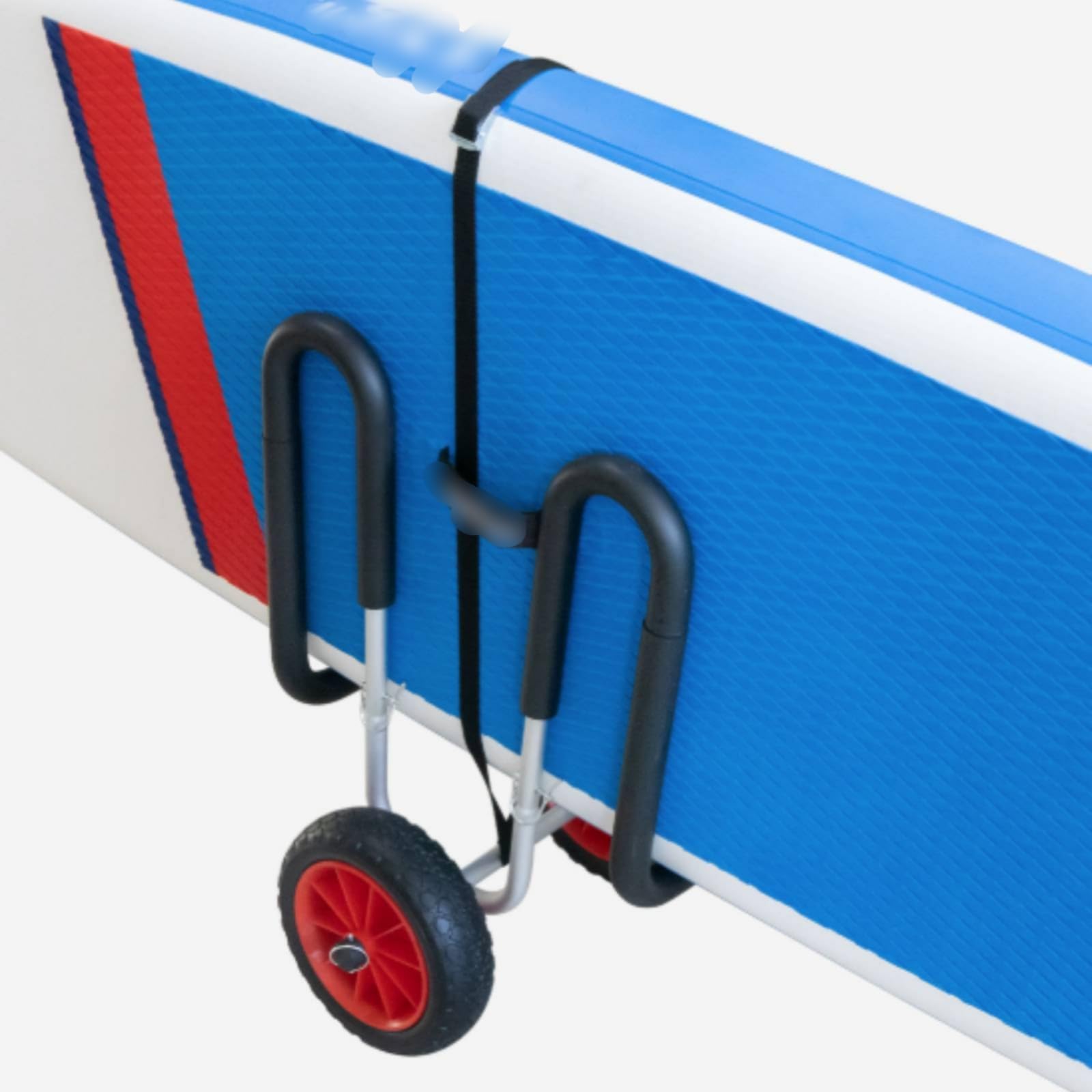 Baoblaze Remolque para Kayak Carro de Transporte Carrito Plegable Soporte Portátil Estructura de Aleación de Aluminio y Ruedas de Espuma Adecuado para Playa Lago Deportes Acuáticos