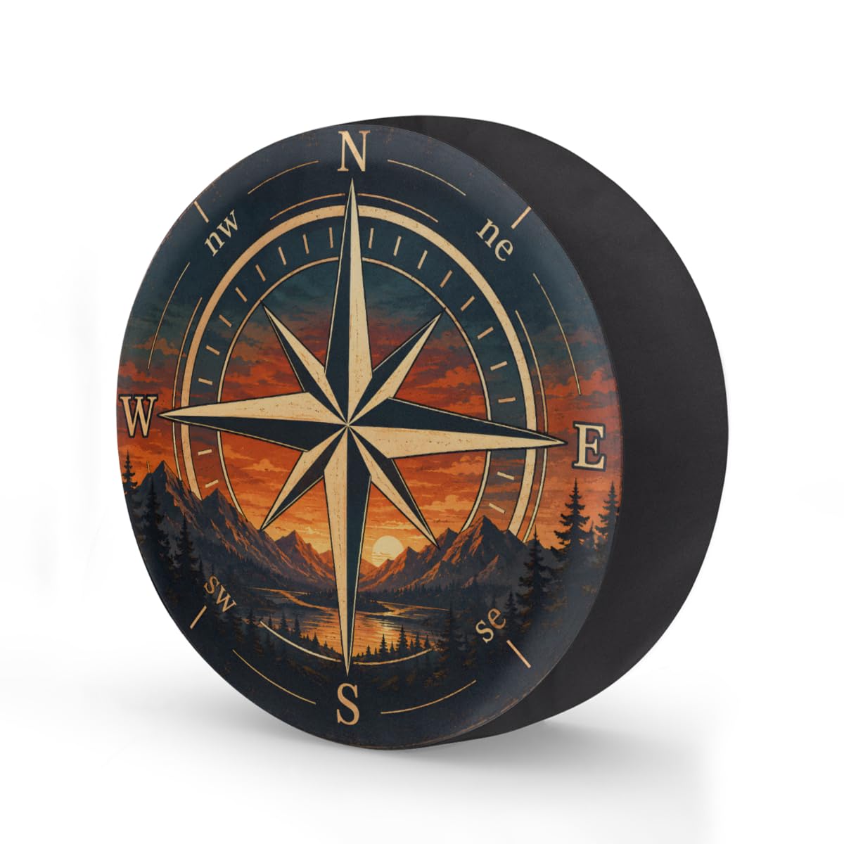 Mountain Compass Spare Tire Cover Wheel Covers Protectors Waterproof Dust-Proof Universal Fit Trailer, RV, SUV and Many Vehicle 15 Inch,C-04
