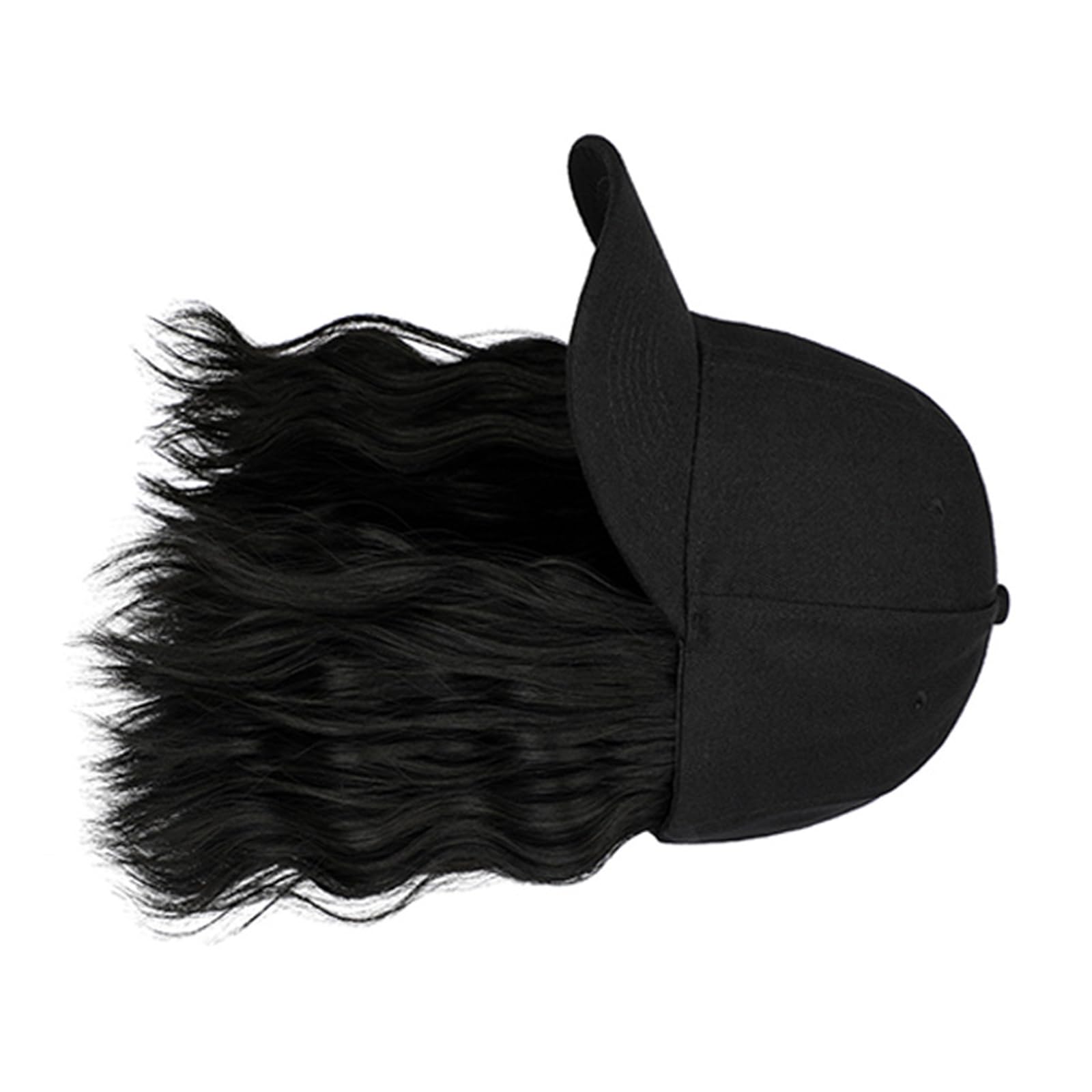 LARUISEE Women Baseball Hat With Attached Short Curly Hair Wig Detachable Natural And Soft Bob Hair Wig Baseball Cap For Female Bob Hair Baseball Hat