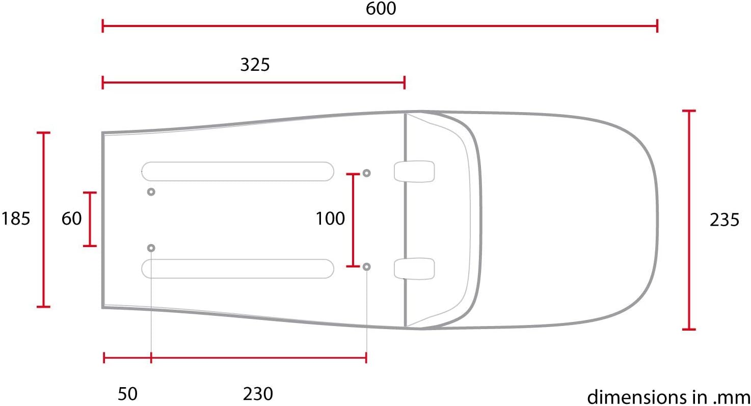 FT Classic Universal Cafe Racer seat (Black)