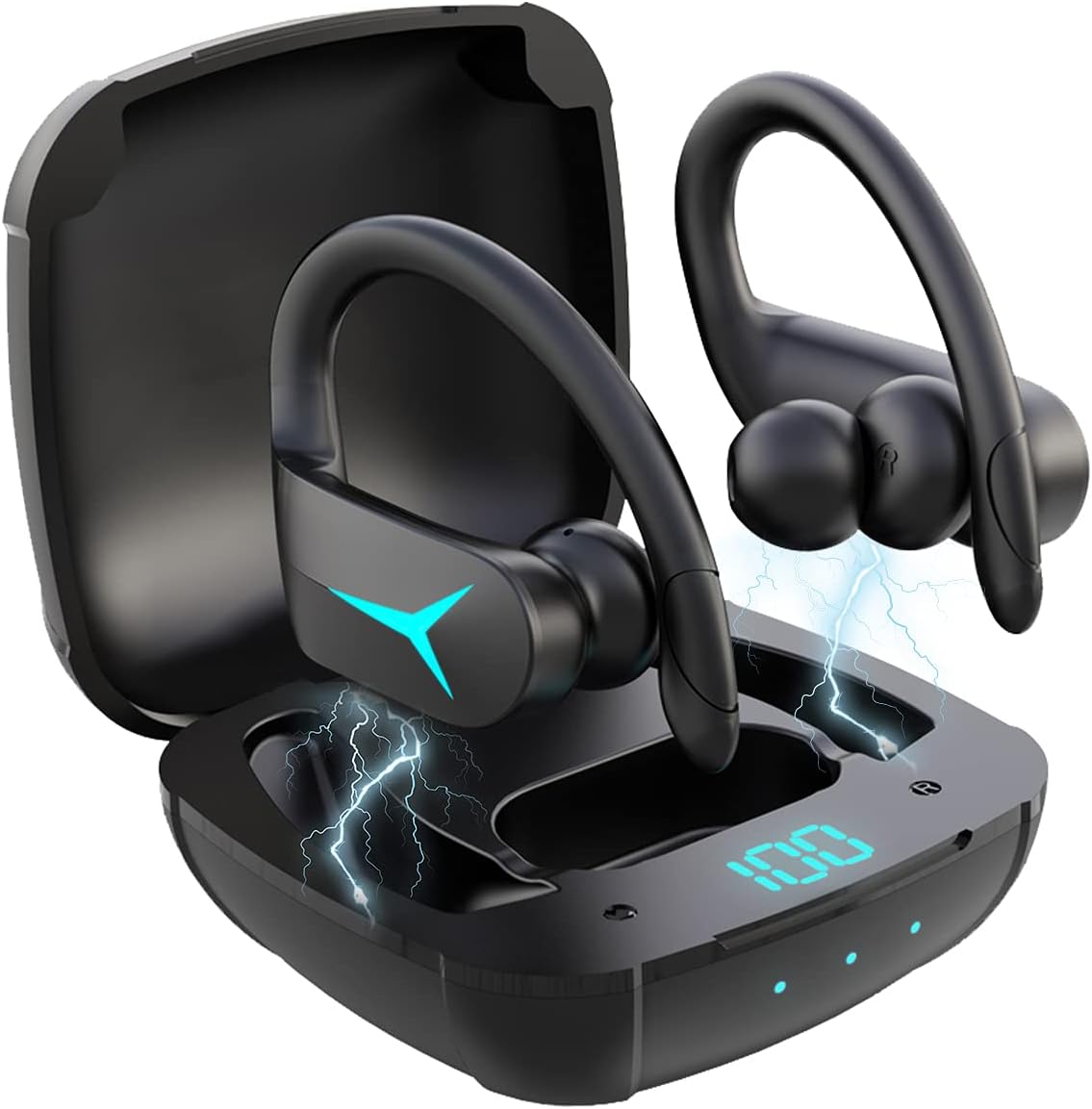Open Ear Clip on Headphones, Wireless Earbuds Bluetooth 5.3 Sport