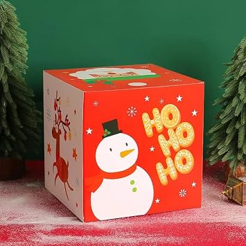 Christmas Candy Packaging Box Small //Santa Claus Candy Box 25cm/9.84in Holiday CandyBox with Lid Christmas