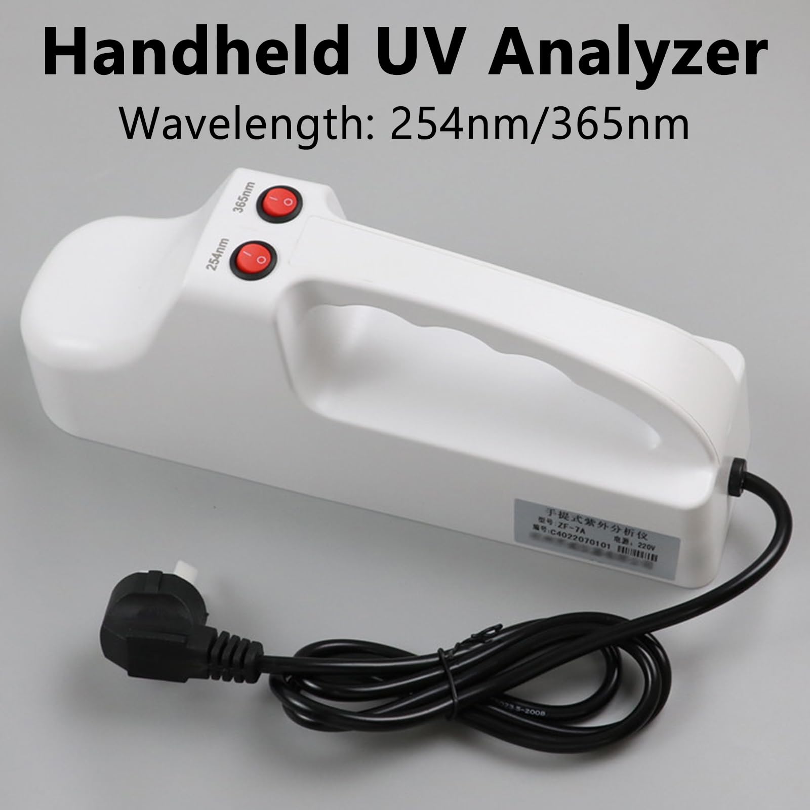 Tester analizy ultrafioletowej, przenośny analizator UV, długość fali 254 nm/365 nm, zawiera filtry UV do różnych zastosowań analitycznych
