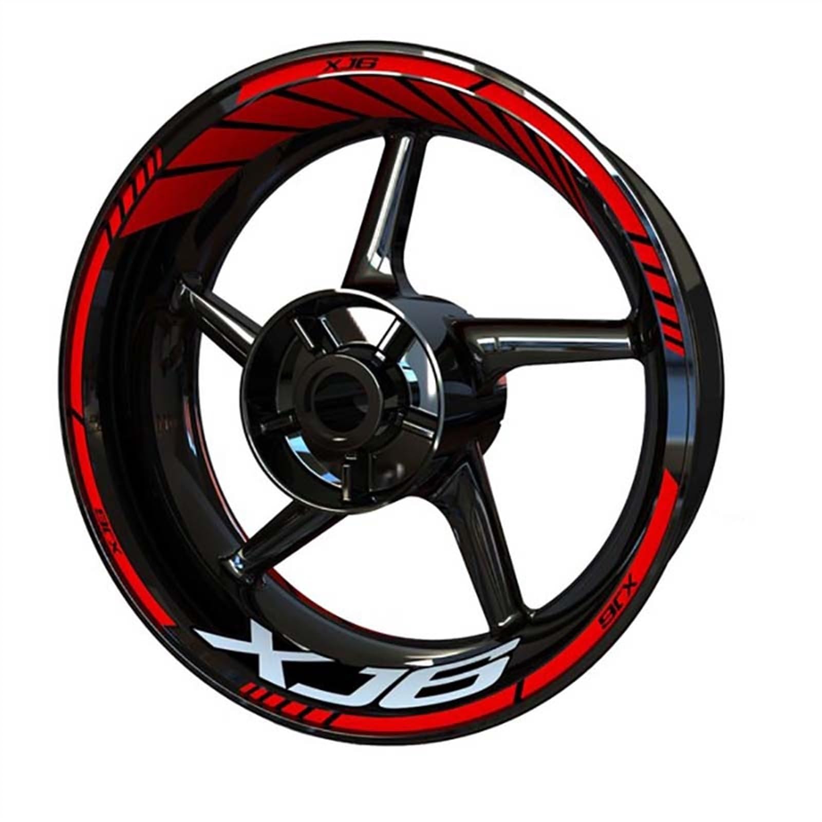 Motorcycle Racing Equipment Accessories Wheel Tire Rim Adhesive Reflective Decal Sticker for Yamaha Xj6 Decorative(Color1)