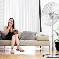 Ventilator cu picior Cecotec EnergySilence 600 Woodstyle, 50 W, 16", Aspect lemn, 4 pale, 3 viteze, Oscilant, Înălțime reglabilă 8