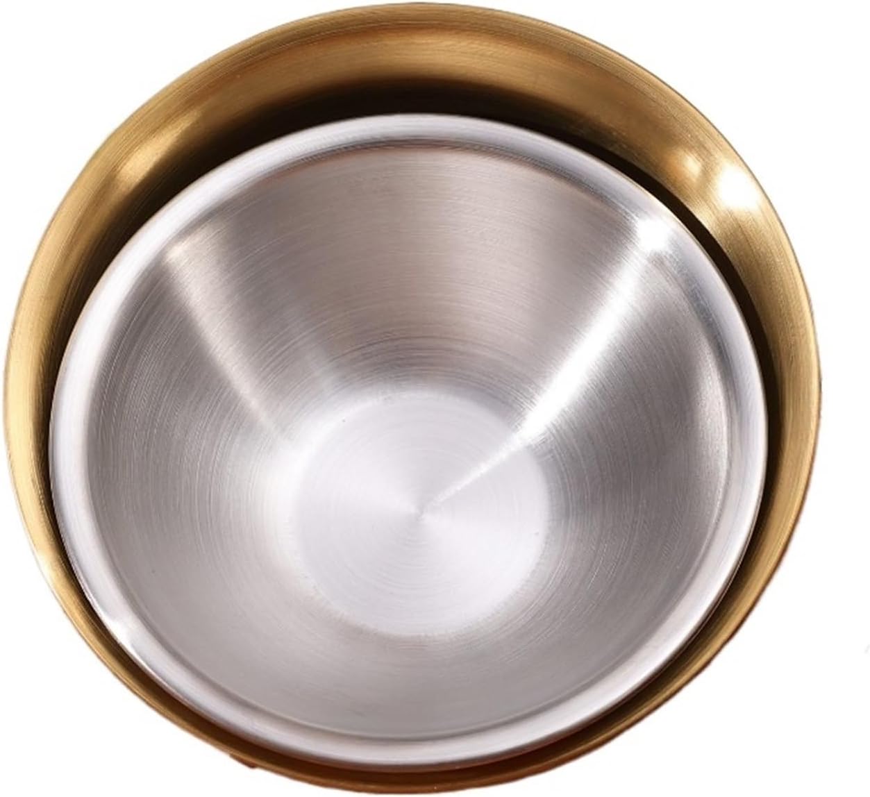 Salad Bowls Small Container Multipurpose Mixing Bowl For Rice Noodle(S-Gold,1pc)