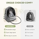 Cawypety Porte-boîte Cat, porte-botte Cat respirant Grand Space Sac à dos pour animaux de compagnie pour petit chien jusqu'à Kitty 12lbs, Transparent & Transporteur pliable pour les voyages de randonnée
