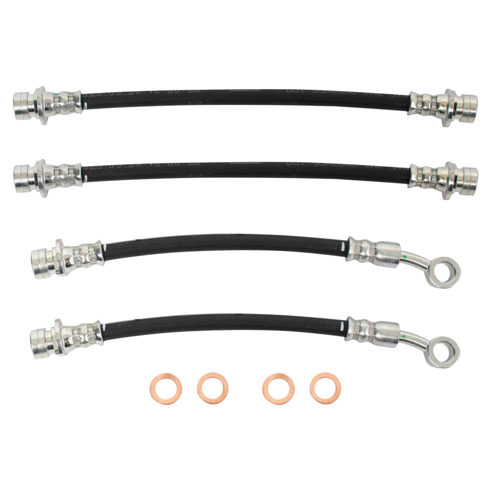 TRQ Rear Brake Hose Set