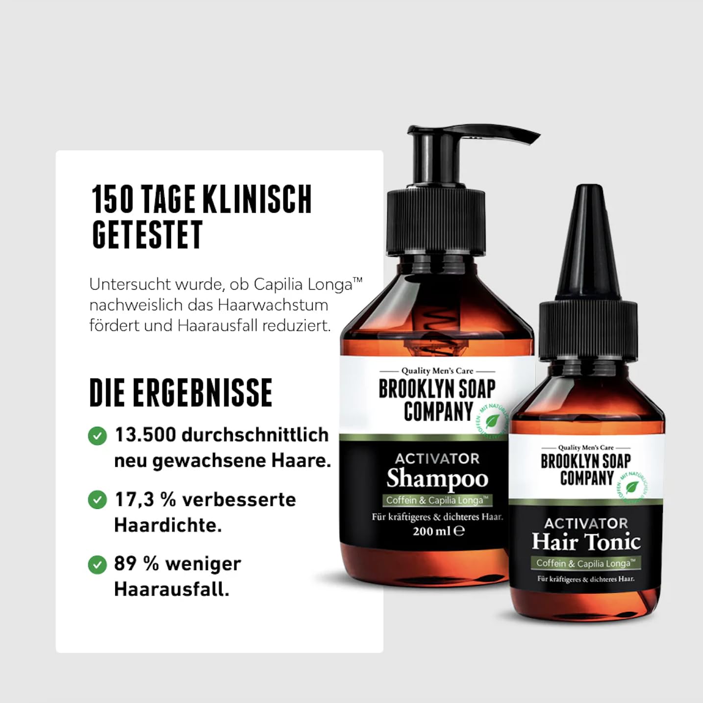 Activator Hair Bundle · BROOKLYN SOAP COMPANY - 2-Schritte-Routine | gegen Haarausfall, Mit Shampoo & Tonic für verbessertes Haarwachstum, Für sichtbar kräftigeres, dichteres Haar