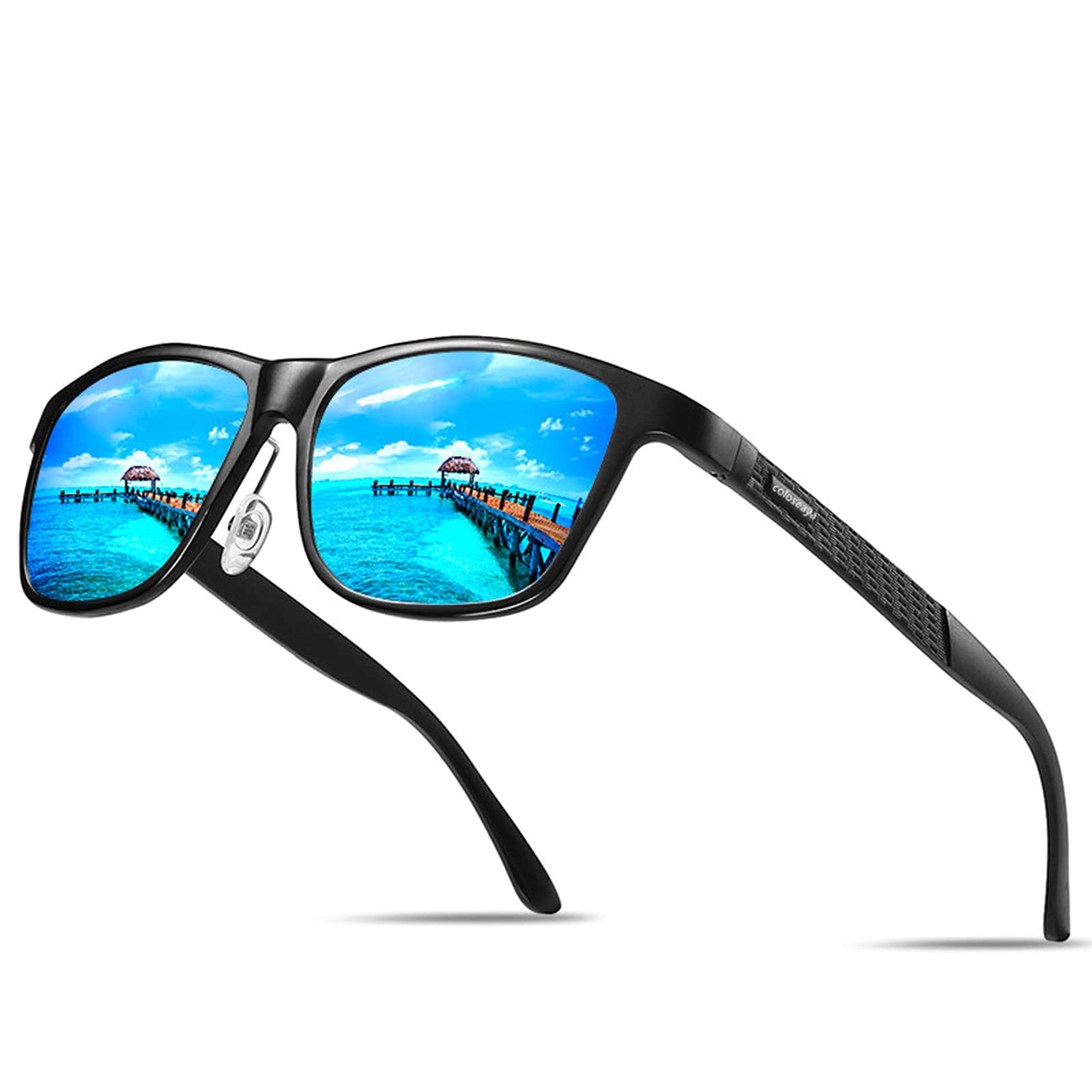 Cycling Glasses Polarised for Men: UV400 Protection Superlight Frame - Polarized Sports Sunglasses for Running Fishing Driving Hiking - Runners Anglers Drivers Hikers