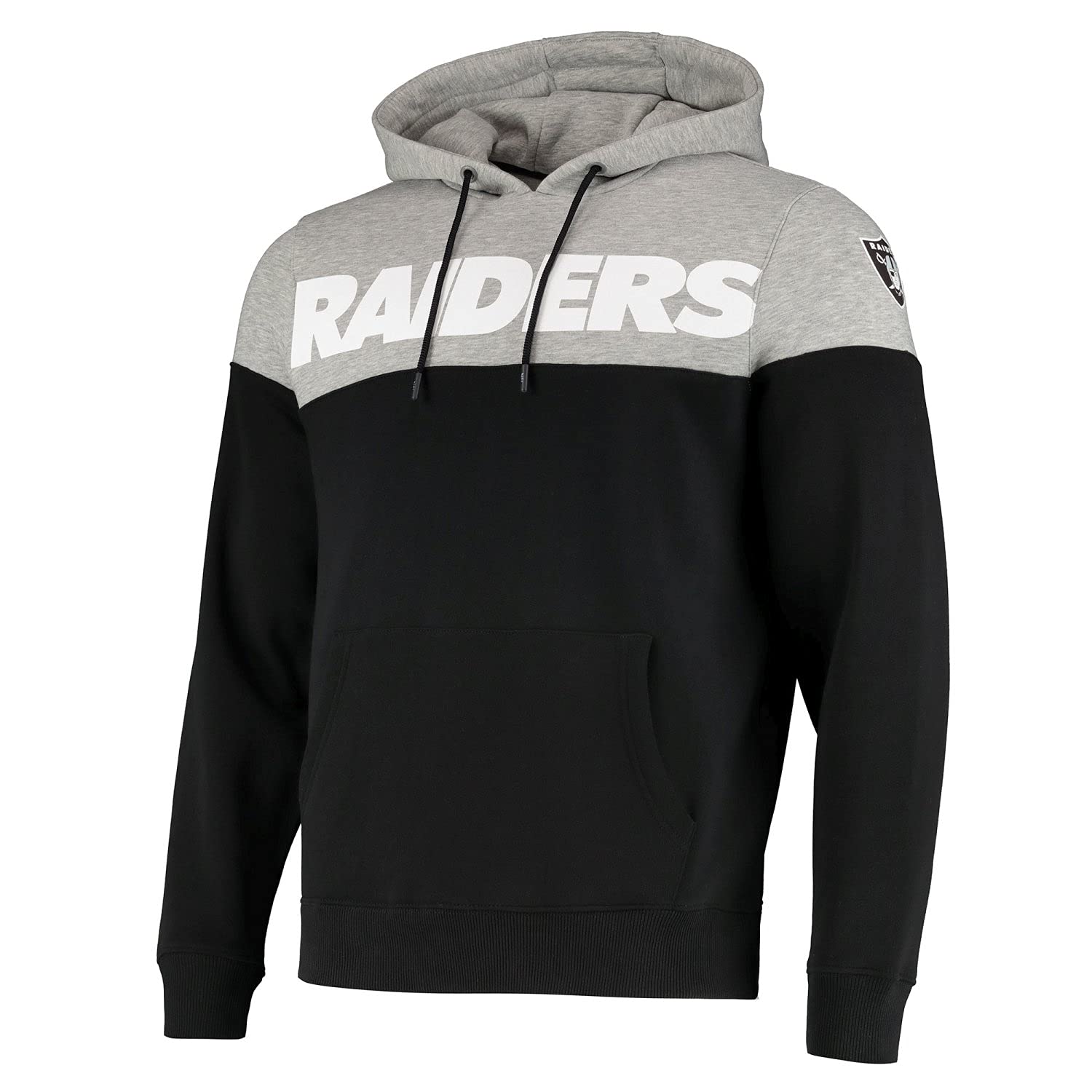 Fanatics Men's Grey Las Vegas Raiders Cut & Sew Nfl Hoody Black - S