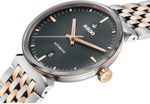 Rado - Florence Open Heart - Unisex Automatic Swiss Watch - 39mm Grey Dial - Silver & Rose Gold Stainless Steel Bracelet - R48903103