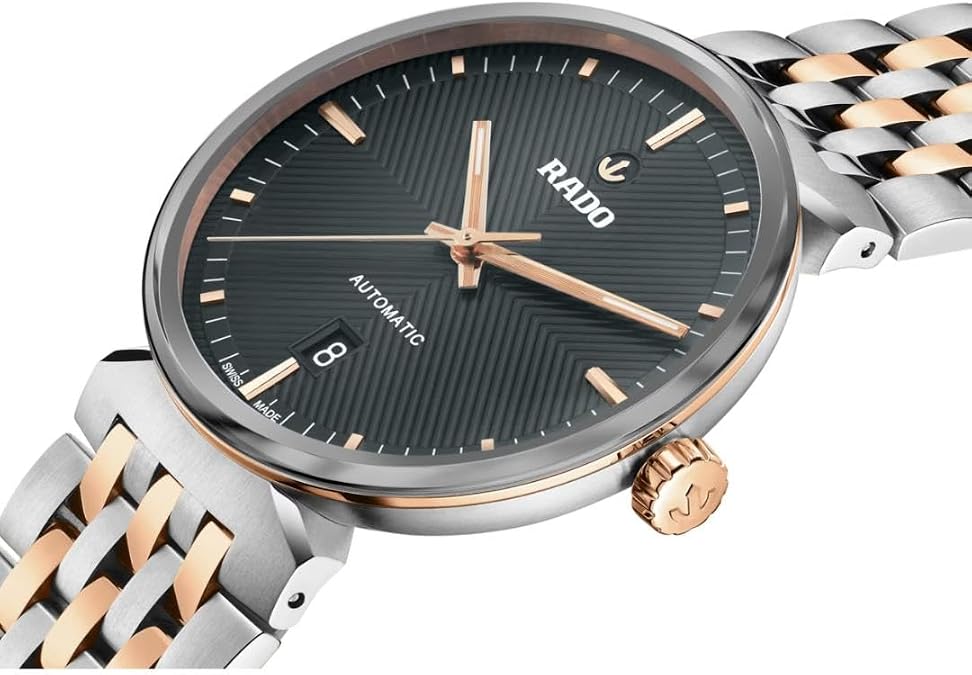 Rado - Florence Open Heart - Unisex Automatic Swiss Watch - 39mm Grey Dial - Silver & Rose Gold Stainless Steel Bracelet - R48903103