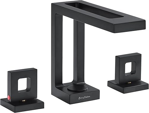 Swiss Madison Well Made Forever SM-BF97MB, Pierre Widespread, doble mango, grifo de baño en negro mate