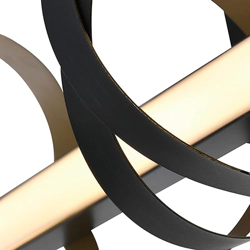 Miniatura 6 de Maxax Luz LED de tocador de baño, iluminación de barra de baño negra y dorada, aplique de pared LED de 16 pulgadas para armario de espejo,