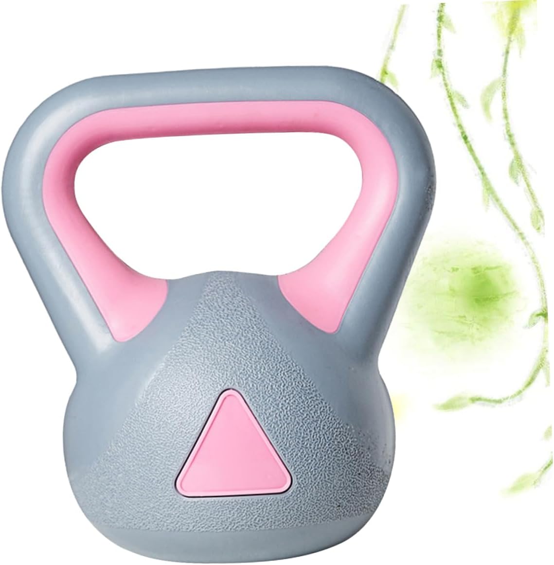 1pc Rubberized Kettle-bell for Women's Fitness Training Non-slip Grip for Safe Workouts for Strength and Endurance Building Gym Gray Pink